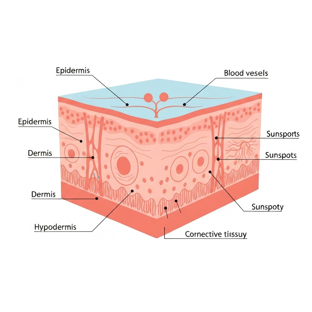Hudbiologi och lager illustration